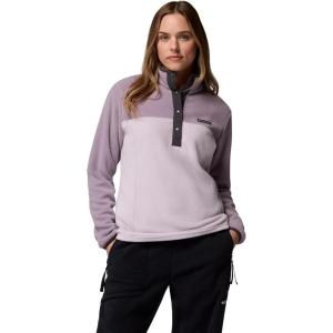 Columbia Womens Benton Springs Half Snap II Pull Over Fleece Jacket, Dark Stone/Canoe/Vintage Blue, 3X(Lavender Pearl/Shale Purple/Shark)