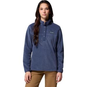 Columbia Womens Benton Springs Half Snap II Pull Over Fleece Jacket, Dark Stone/Canoe/Vintage Blue, 3X(Nocturnal)