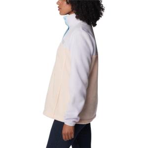 Columbia Womens Benton Springs Half Snap II Pull Over Fleece Jacket, Dark Stone/Canoe/Vintage Blue, 3X(Peach Blossom/Purple Tint/Spring Blue)