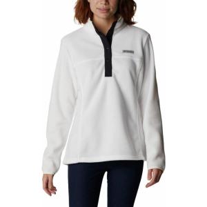 Columbia Womens Benton Springs Half Snap II Pull Over Fleece Jacket, Dark Stone/Canoe/Vintage Blue, 3X(Sea Salt/Black)
