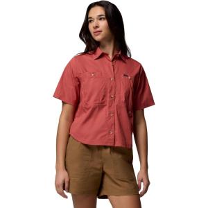 Columbia Women’s Brea Falls Woven Short Sleeve(Washed Red)