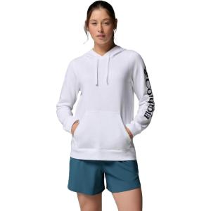 Columbia Women’s Columbia Trek Graphic Hoodie(White/Gem Columbia Sleeve)