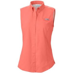 Columbia Women’s PFG Tamiami Sleeveless Shirt(Coral Flame)