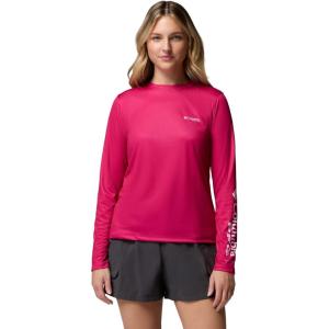 Columbia Women’s PFG Tidal Tee Original Chill Long Sleeve(Guava Pink/Original Chill)