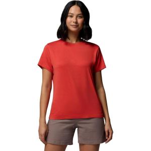 Columbia Women’s Parsons Point Back Graphic Tee(Poppy Red Heather/Floral Fun)