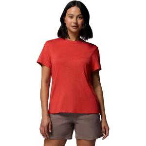 Columbia Women’s Parsons Point Short Sleeve Logo Tee(Poppy Red Heather)