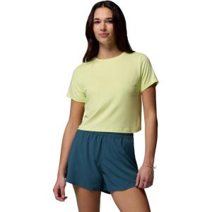 Columbia Womens Parsons Point Short Sleeve Tee(Citron Haze Heather)
