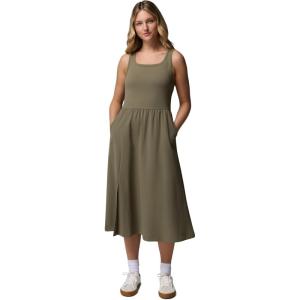 Columbia Women’s Pinetown Canyon Rib Dress(Stone Green)