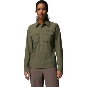 Columbia Womens Silver Ridge Elite Woven Long Sleeve(Stone Green)