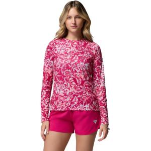 Columbia Women’s Super Tidal Tee Long Sleeve(Guava Pink/Vacay Blooms)