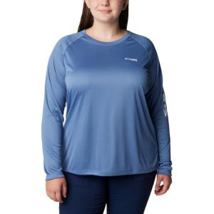 Columbia Women’s Tidal Tee II Long Sleeve Hoodie(Bluestone/White Logo)