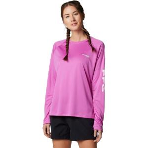 Columbia Women’s Tidal Tee II Long Sleeve Hoodie(Bright Lavender/White Logo)