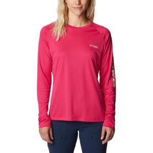 Columbia Women’s Tidal Tee II Long Sleeve Hoodie(Cactus Pink /Key West Logo)