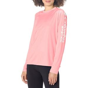 Columbia Women’s Tidal Tee II Long Sleeve Hoodie(Cherry Blossom/White Logo)