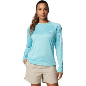 Columbia Women’s Tidal Tee II Long Sleeve Hoodie(Clear Blue/White Logo)