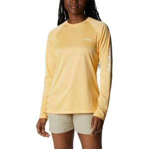 Columbia Women’s Tidal Tee II Long Sleeve Hoodie(Cocoa Butter Heather/White Logo)