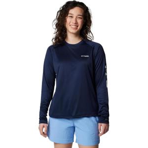 Columbia Women’s Tidal Tee II Long Sleeve Hoodie(Collegiate Navy/White Logo)