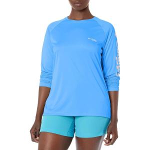 Columbia Women’s Tidal Tee II Long Sleeve Hoodie(Harbor Blue/King Crab Logo)