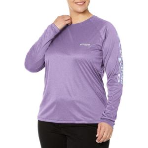 Columbia Women’s Tidal Tee II Long Sleeve Hoodie(Sunlit Heather/White Logo)