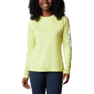 Columbia Women’s Tidal Tee II Long Sleeve Hoodie(Sunnyside/Azure Blue Logo)