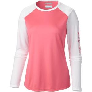Columbia Women’s Tidal Tee II Long Sleeve Hoodie(Tropic Pink/White)