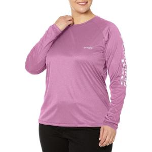 Columbia Women’s Tidal Tee II Long Sleeve Hoodie(Wild Fuchsia Heather/White)