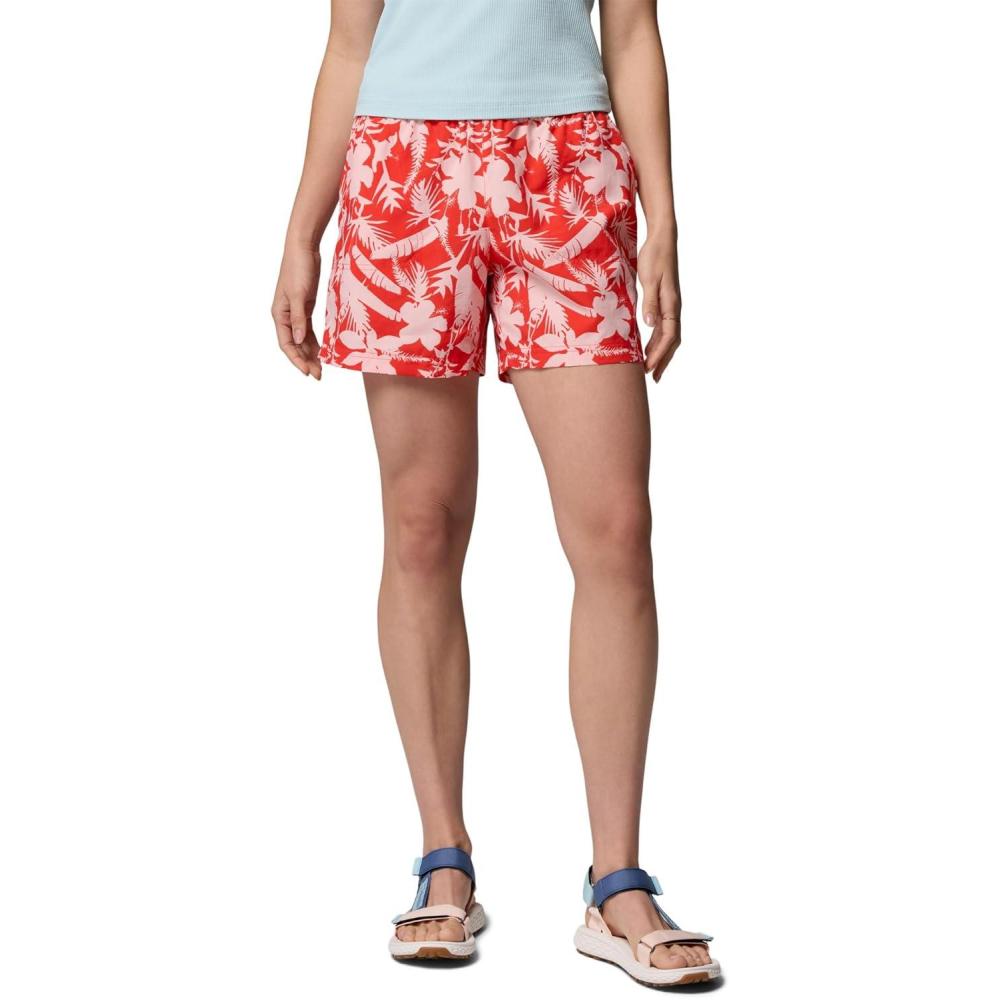 imageColumbia Womens Sandy River Printed Short IIIPoppy RedBotaniflage Tonal