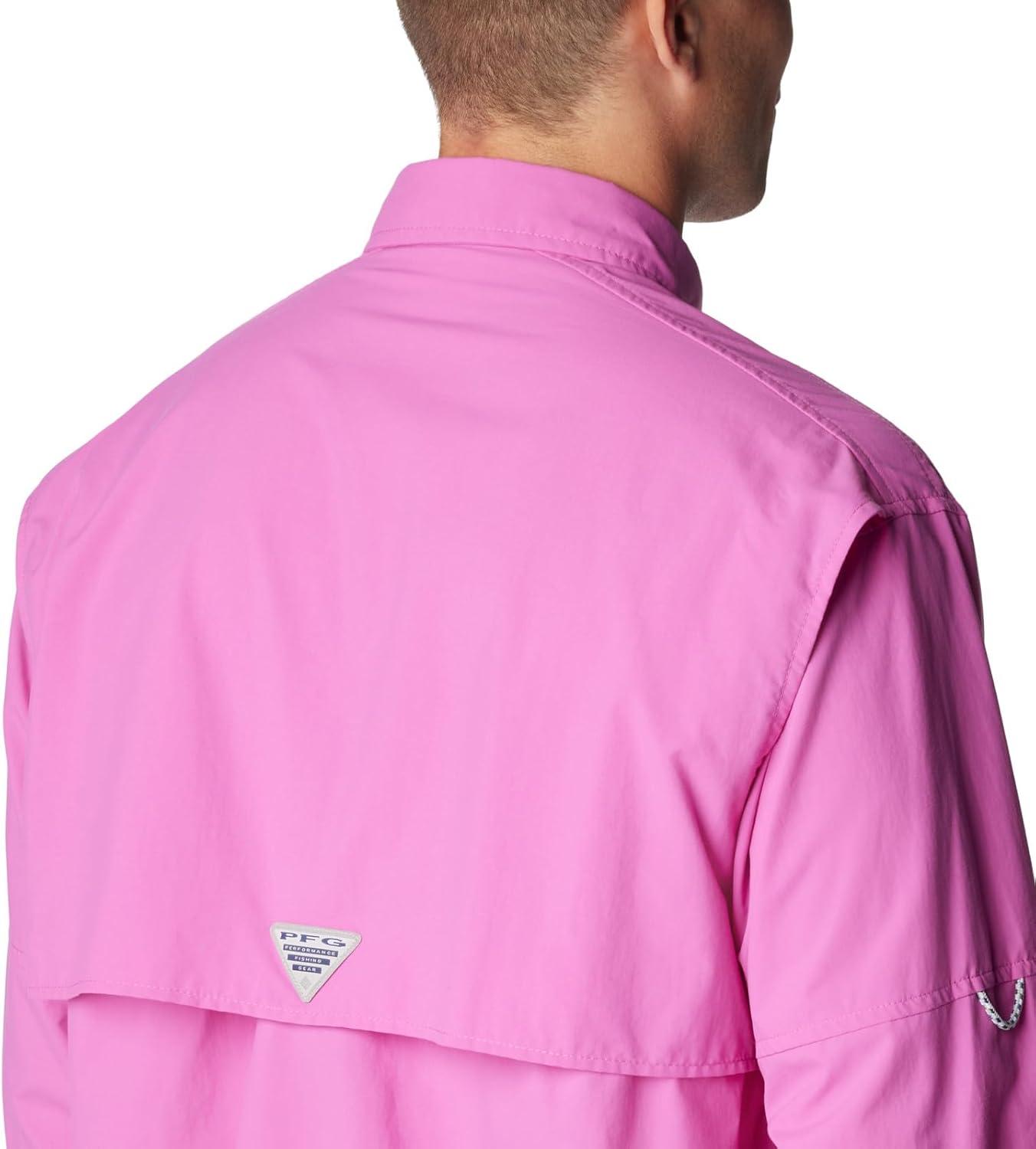 imageColumbia Mens PFG Bahama II Long Sleeve Fishing ShirtBright Lavender