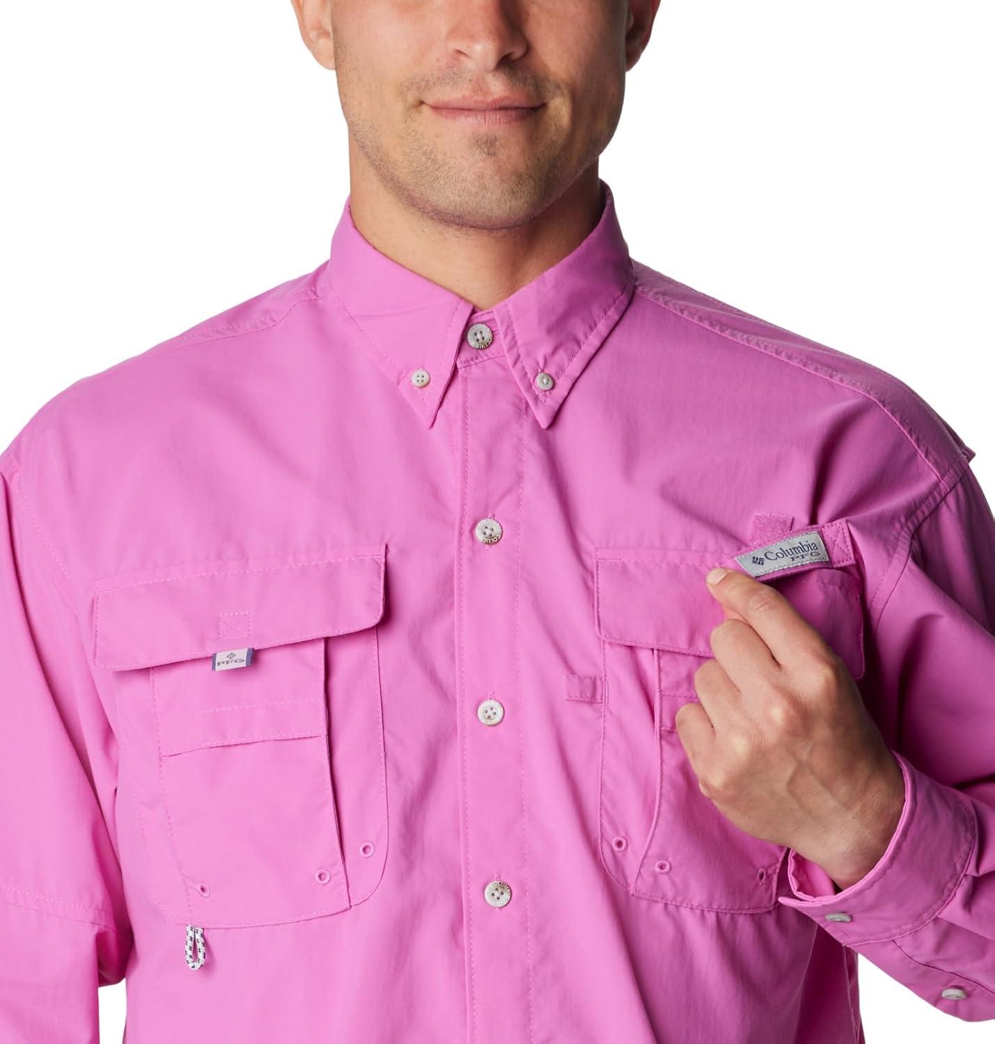 imageColumbia Mens PFG Bahama II Long Sleeve Fishing ShirtBright Lavender