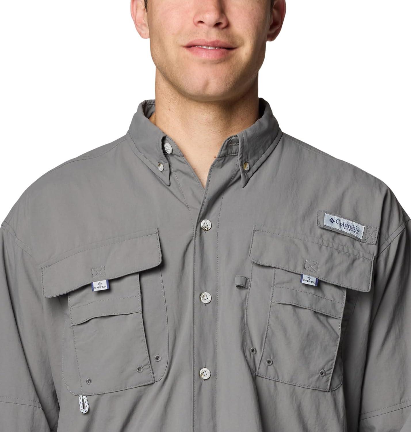 imageColumbia Mens PFG Bahama II Long Sleeve Fishing ShirtCity Grey