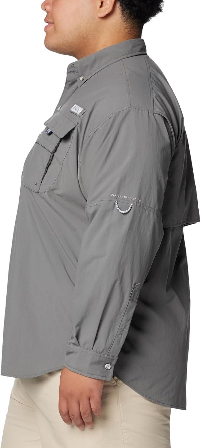 imageColumbia Mens PFG Bahama II Long Sleeve Fishing ShirtCity Grey