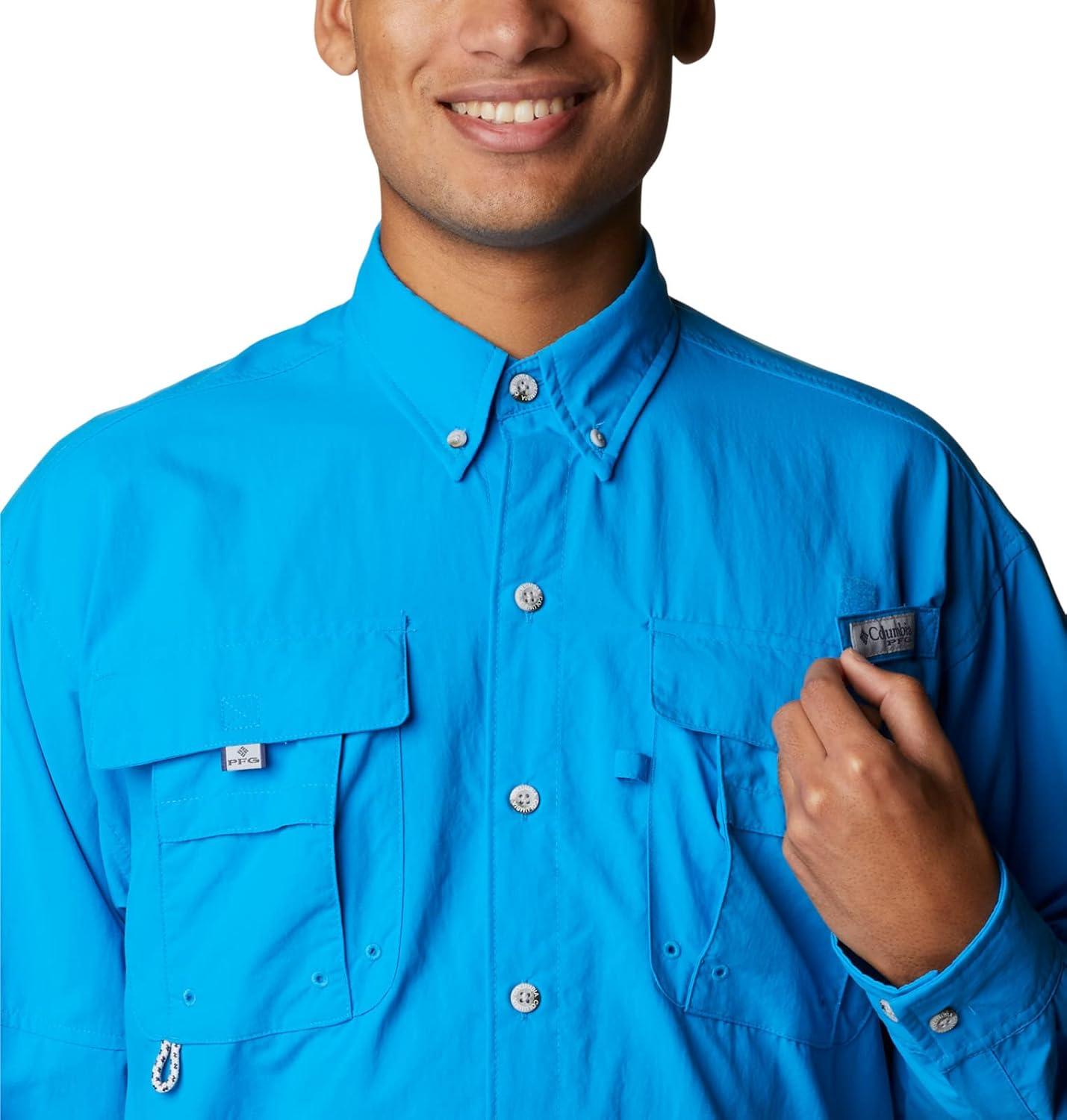 imageColumbia Mens PFG Bahama II Long Sleeve Fishing ShirtCompass Blue