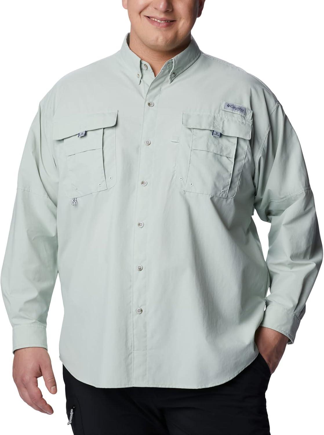 imageColumbia Mens PFG Bahama II Long Sleeve Fishing ShirtCool Green