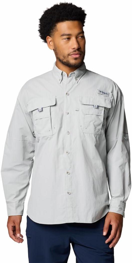 imageColumbia Mens PFG Bahama II Long Sleeve Fishing ShirtCool Grey