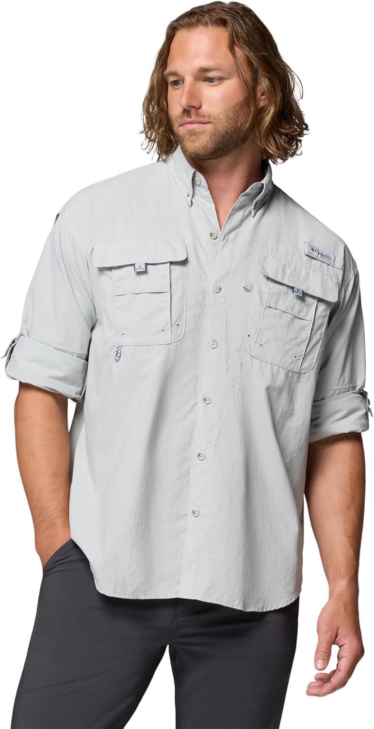 imageColumbia Mens PFG Bahama II Long Sleeve Fishing ShirtCool Grey