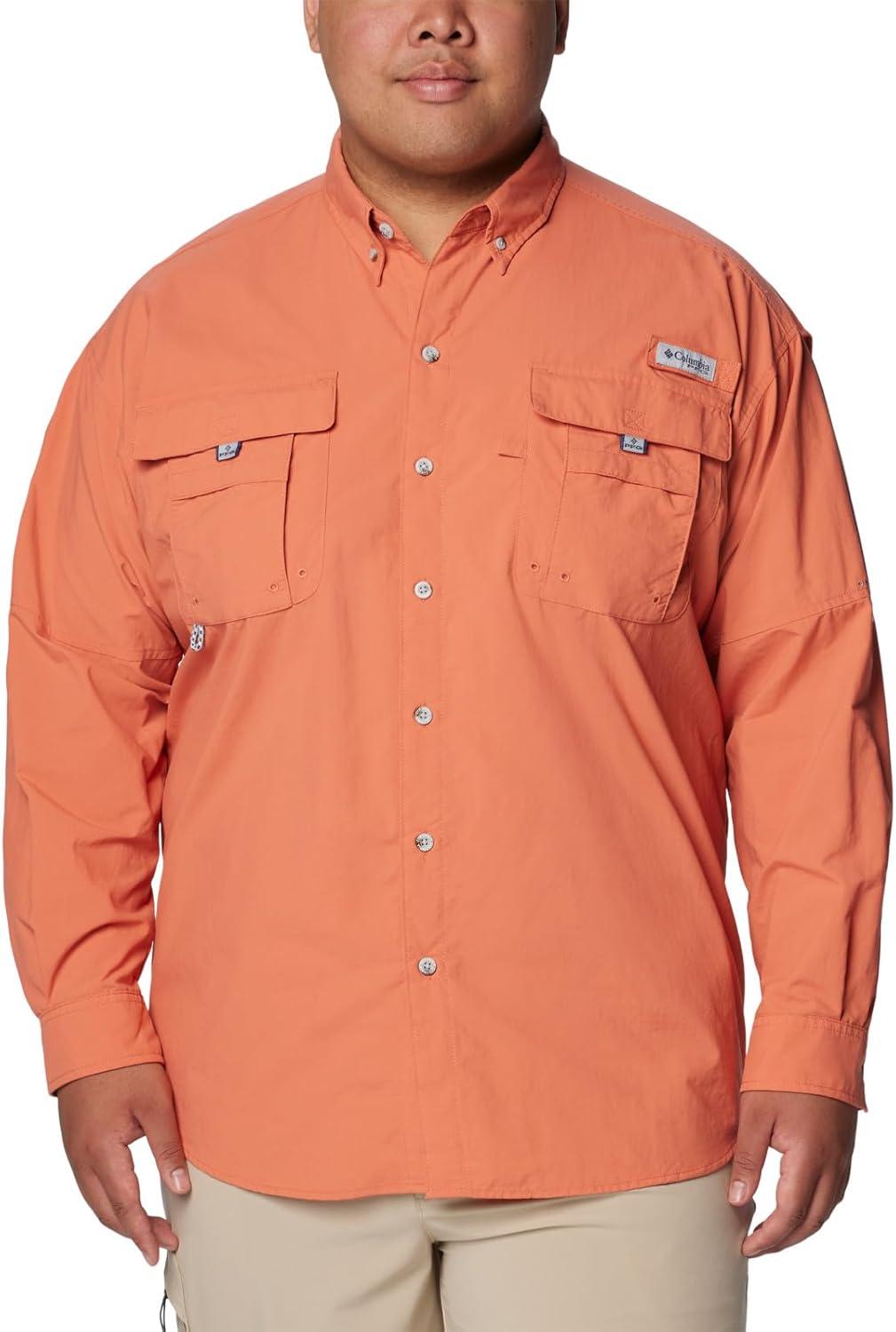 imageColumbia Mens PFG Bahama II Long Sleeve Fishing ShirtFaded Peach