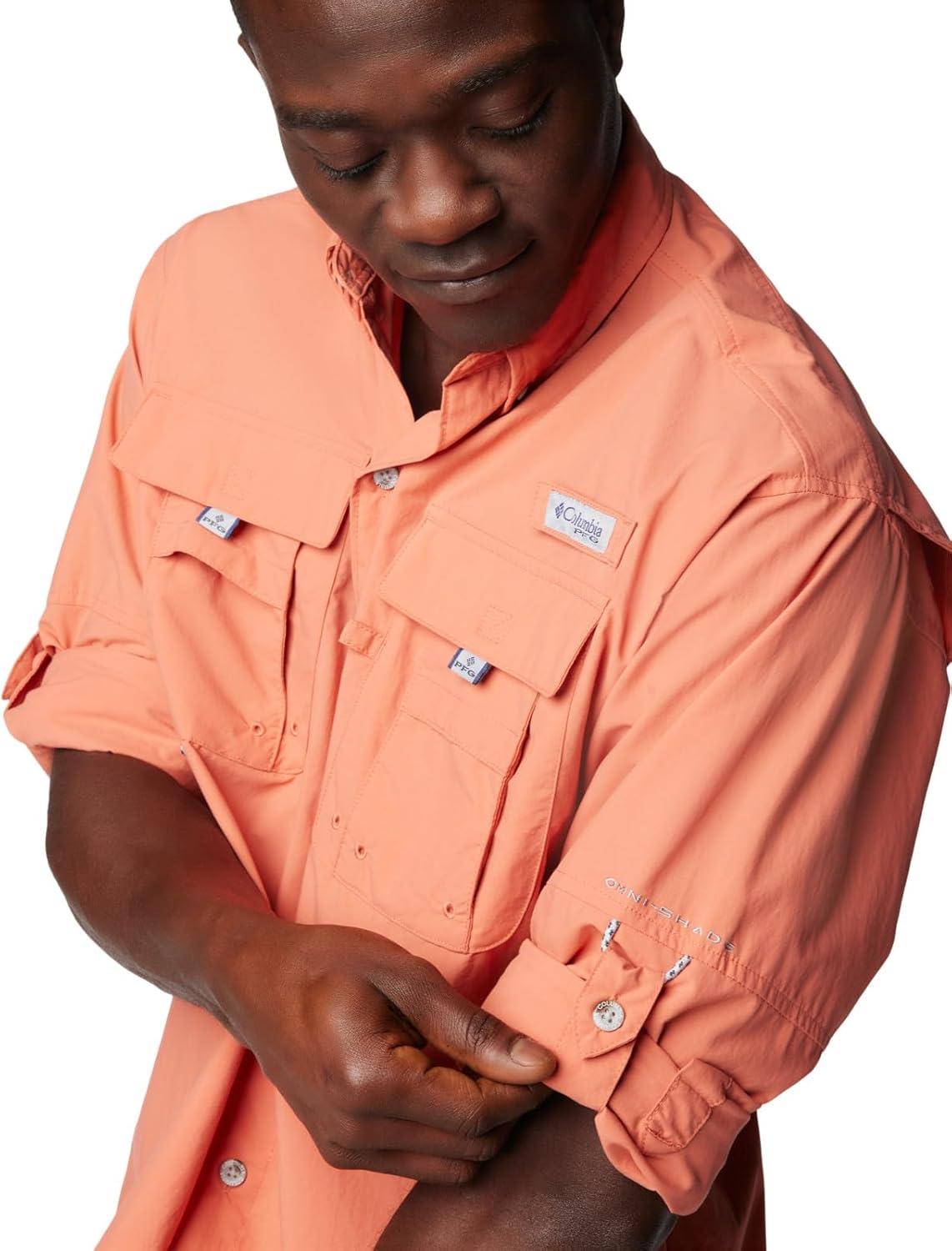 imageColumbia Mens PFG Bahama II Long Sleeve Fishing ShirtFaded Peach