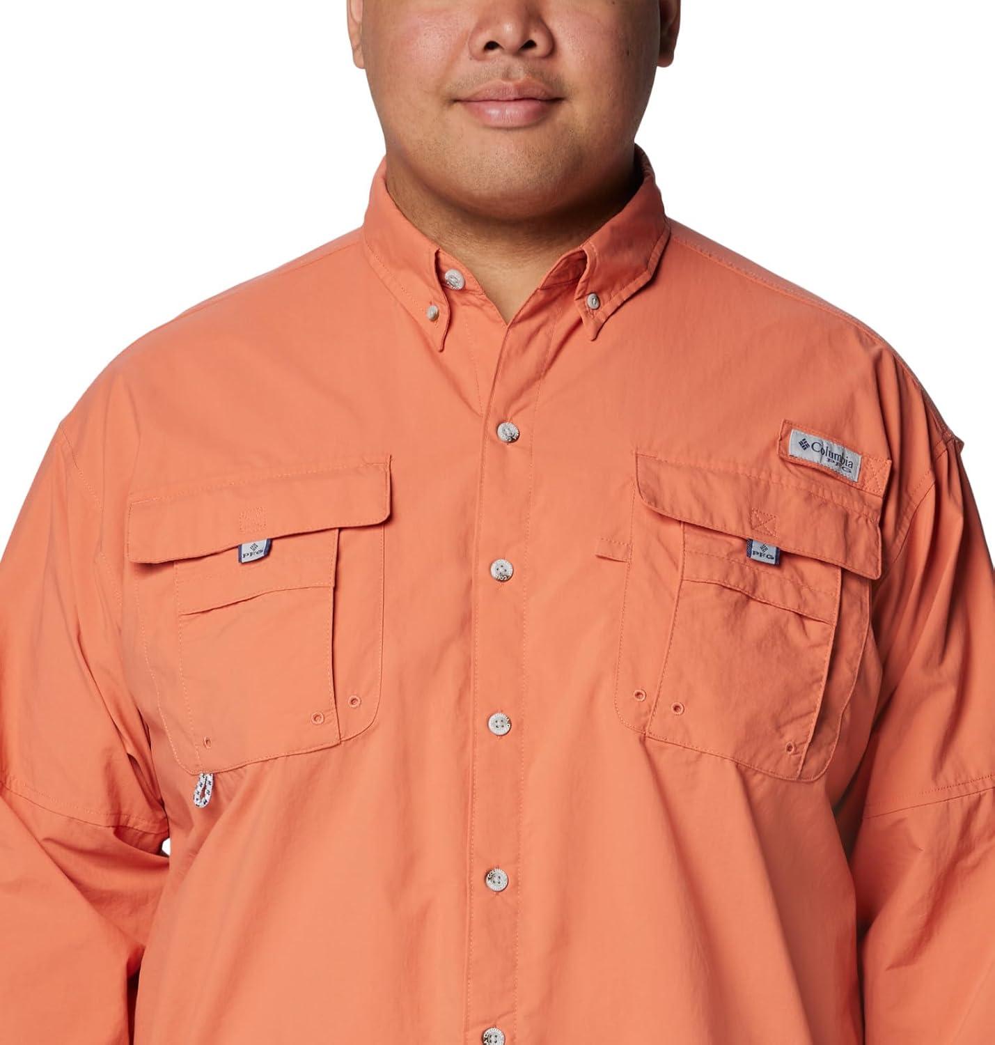imageColumbia Mens PFG Bahama II Long Sleeve Fishing ShirtFaded Peach