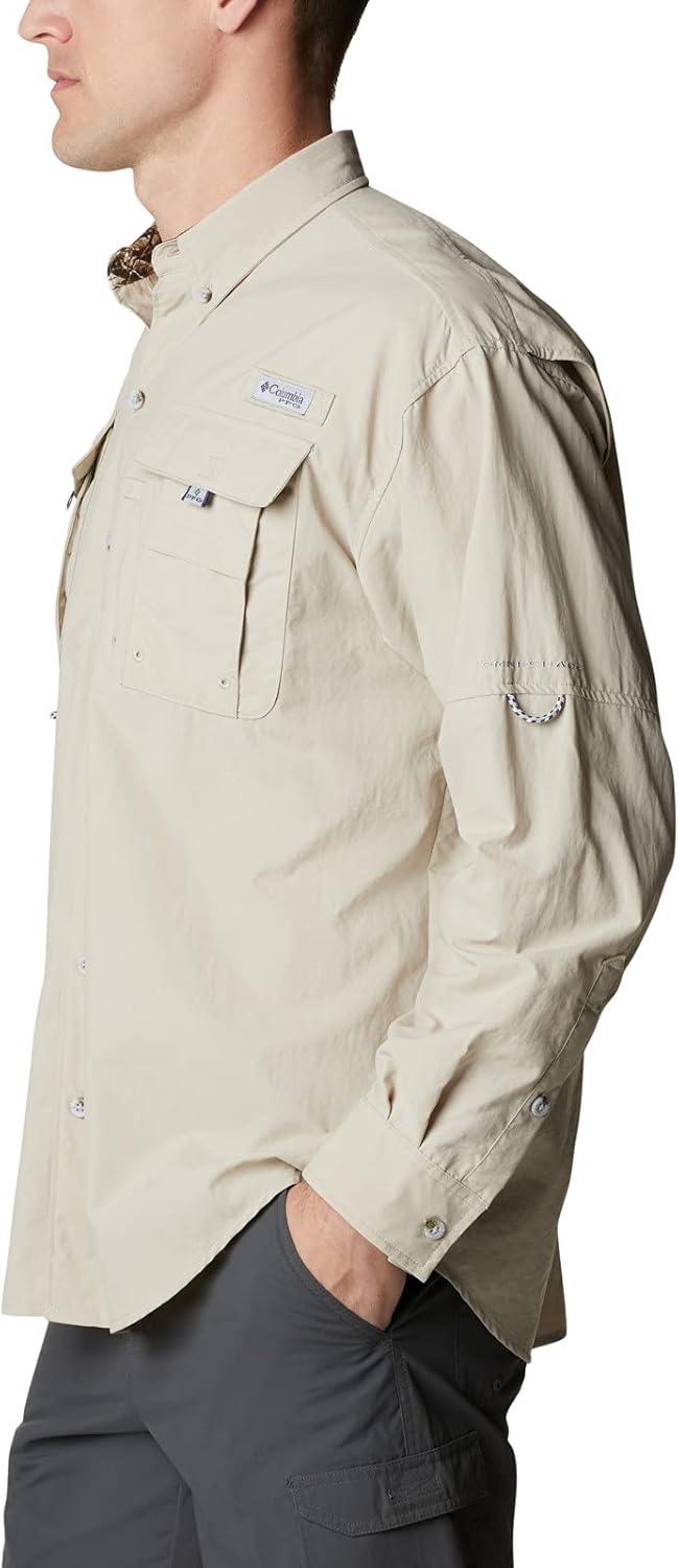 imageColumbia Mens PFG Bahama II Long Sleeve Fishing ShirtFossilRealtree Edge