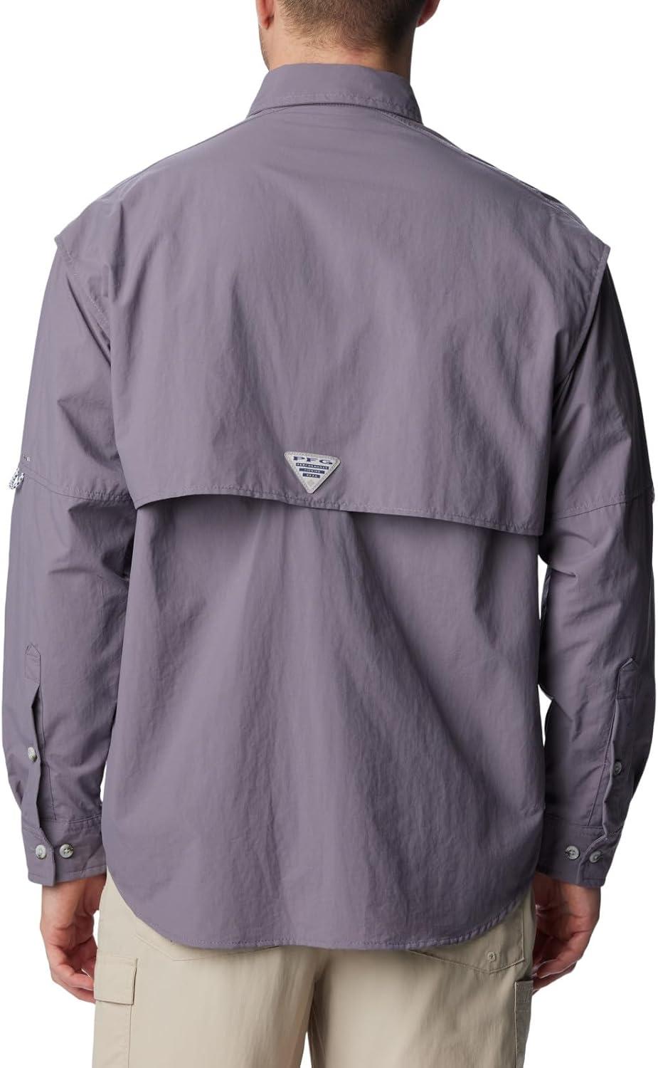 imageColumbia Mens PFG Bahama II Long Sleeve Fishing ShirtGranite Purple