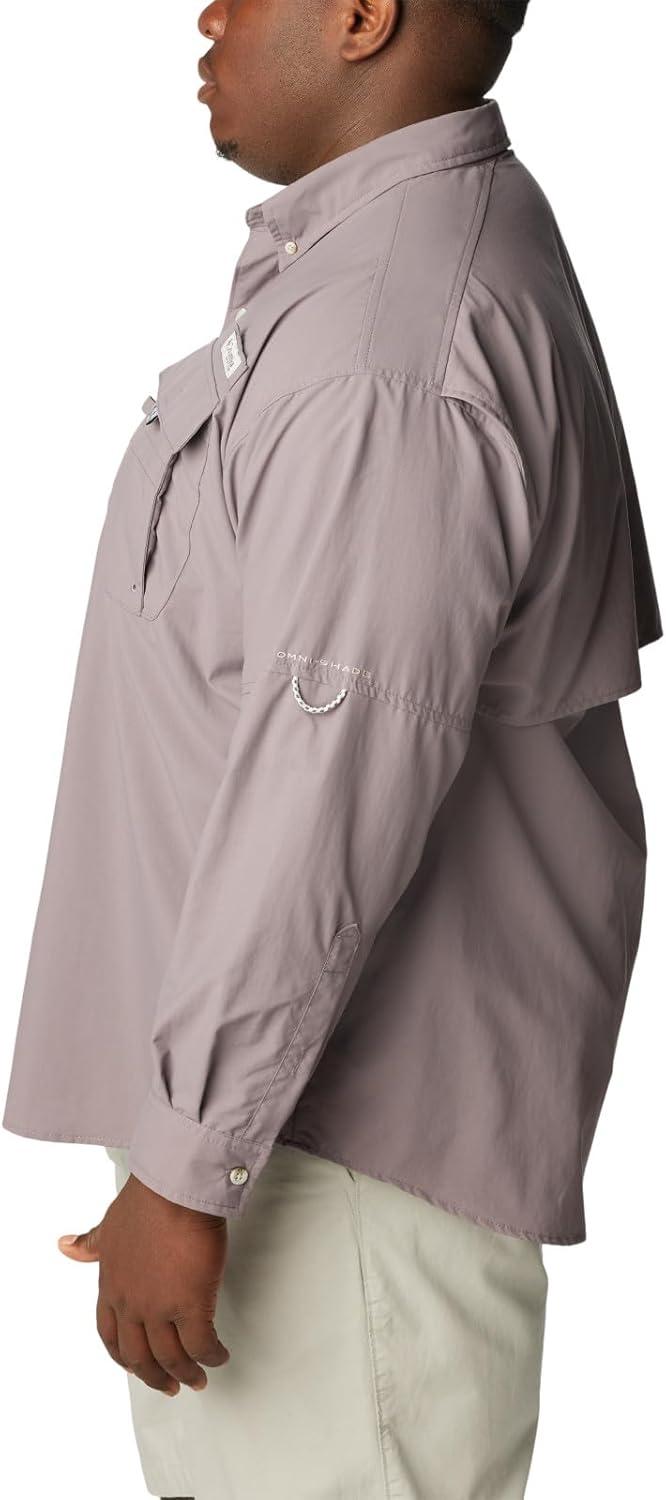 imageColumbia Mens PFG Bahama II Long Sleeve Fishing ShirtGranite Purple