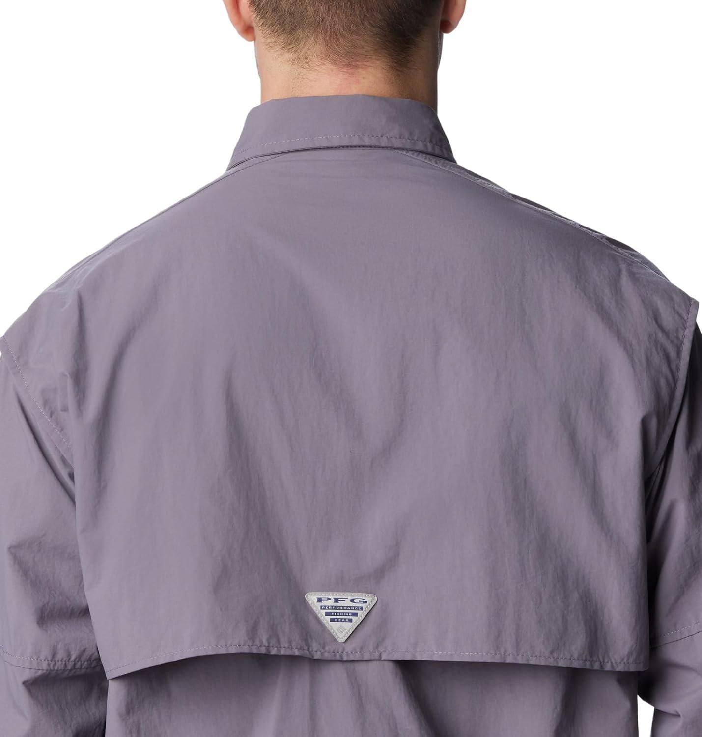 imageColumbia Mens PFG Bahama II Long Sleeve Fishing ShirtGranite Purple