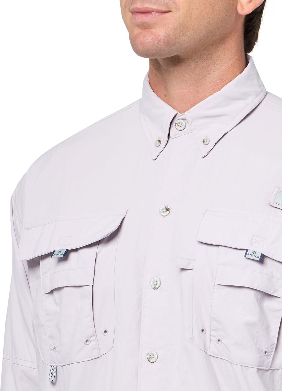 imageColumbia Mens PFG Bahama II Long Sleeve Fishing ShirtLavender Pearl