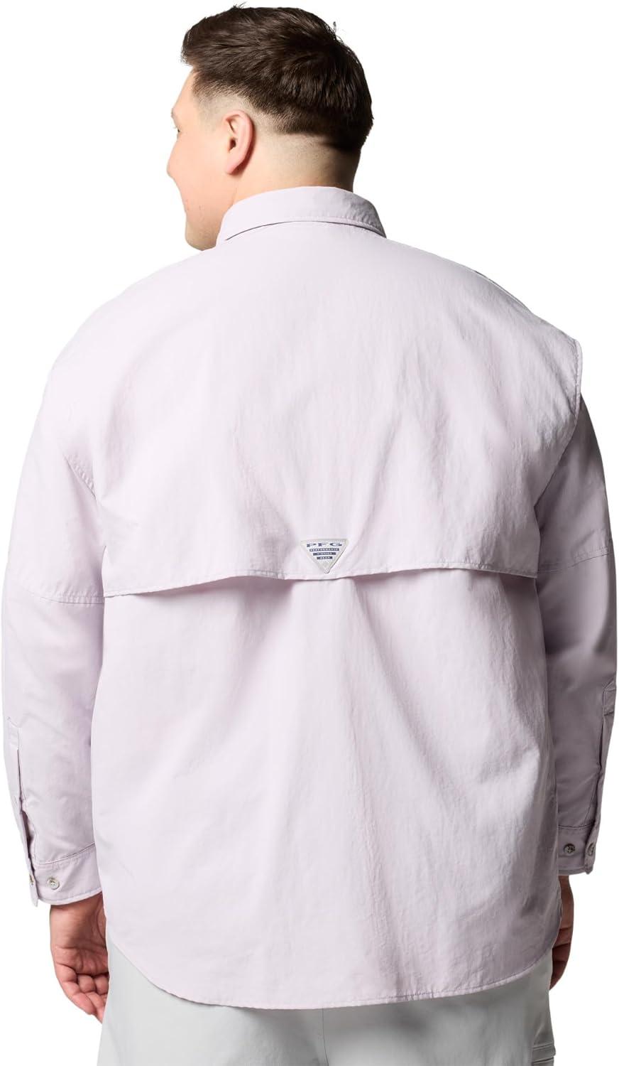 imageColumbia Mens PFG Bahama II Long Sleeve Fishing ShirtLavender Pearl