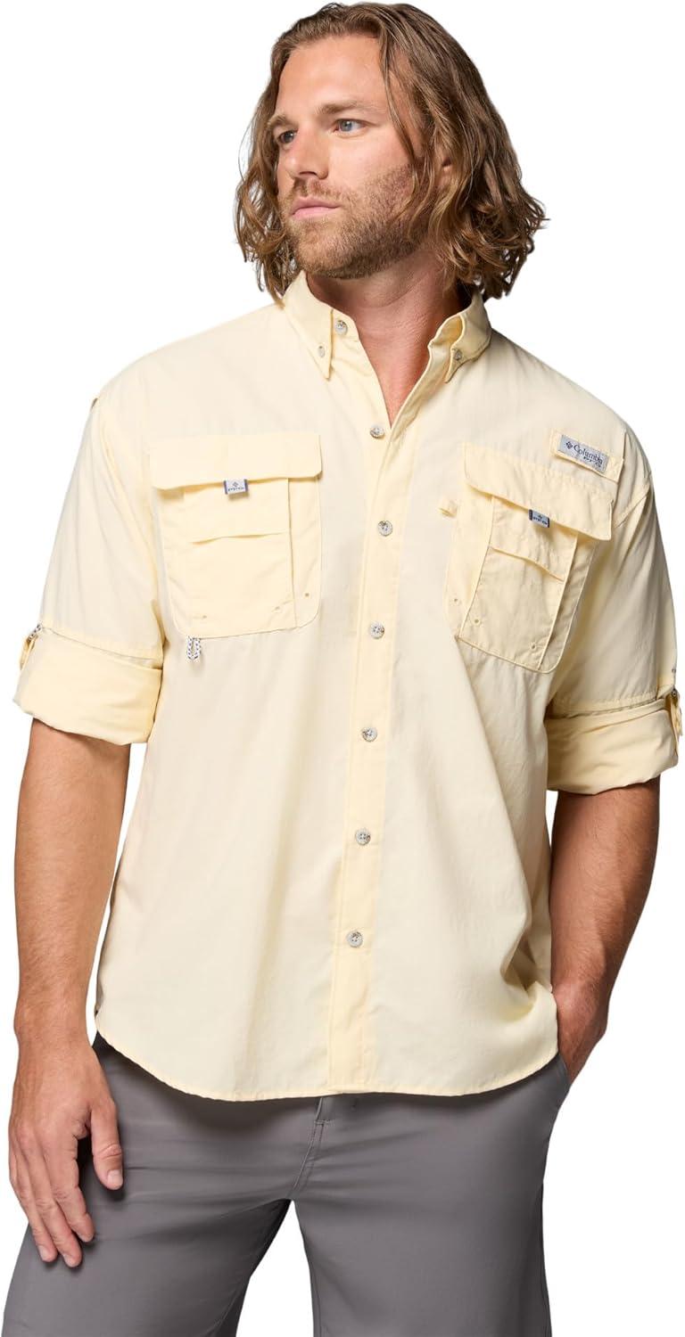 imageColumbia Mens PFG Bahama II Long Sleeve Fishing ShirtLemon Wash