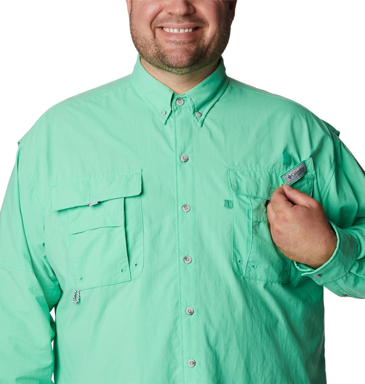 imageColumbia Mens PFG Bahama II Long Sleeve Fishing ShirtLight Jade