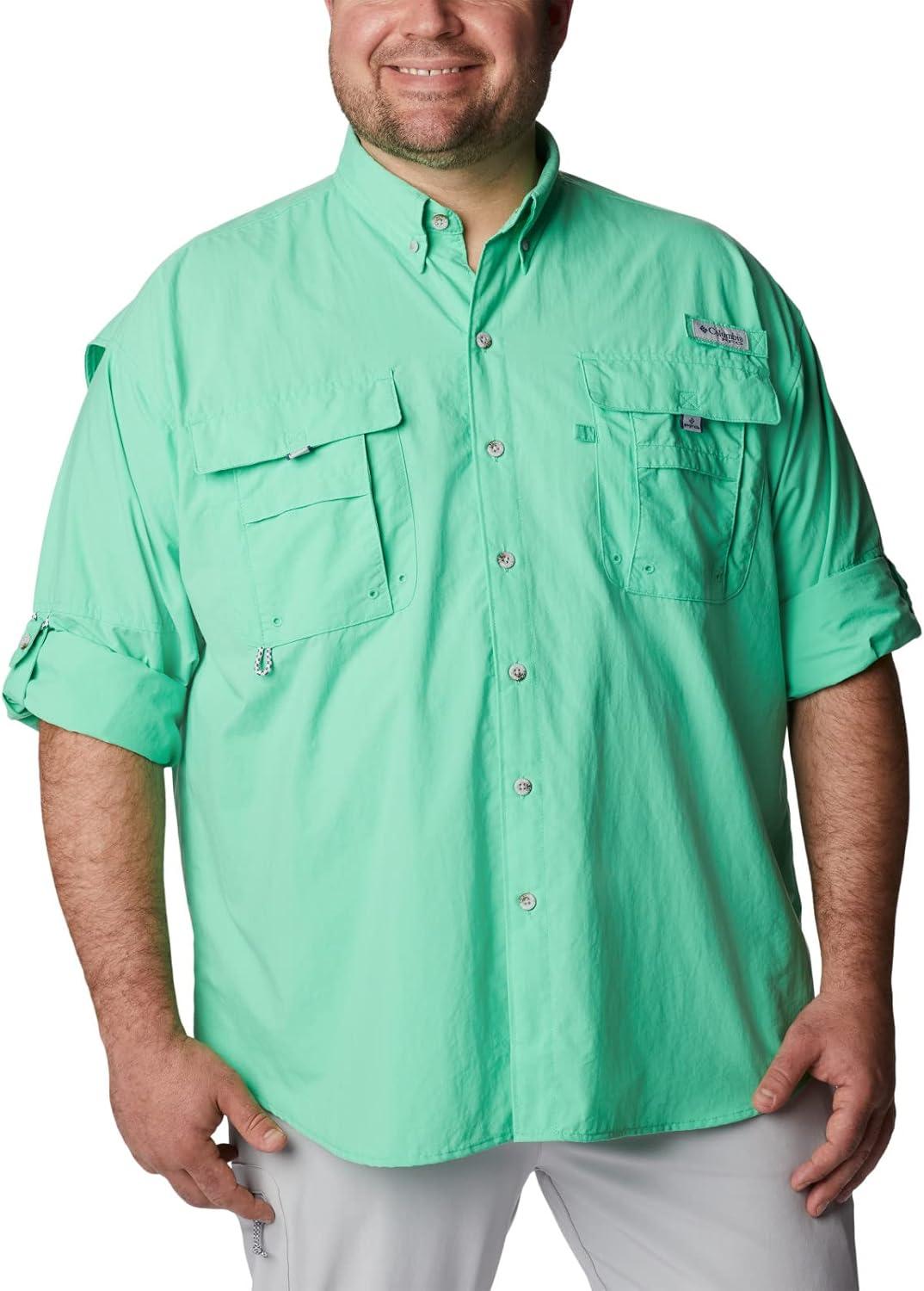 imageColumbia Mens PFG Bahama II Long Sleeve Fishing ShirtLight Jade