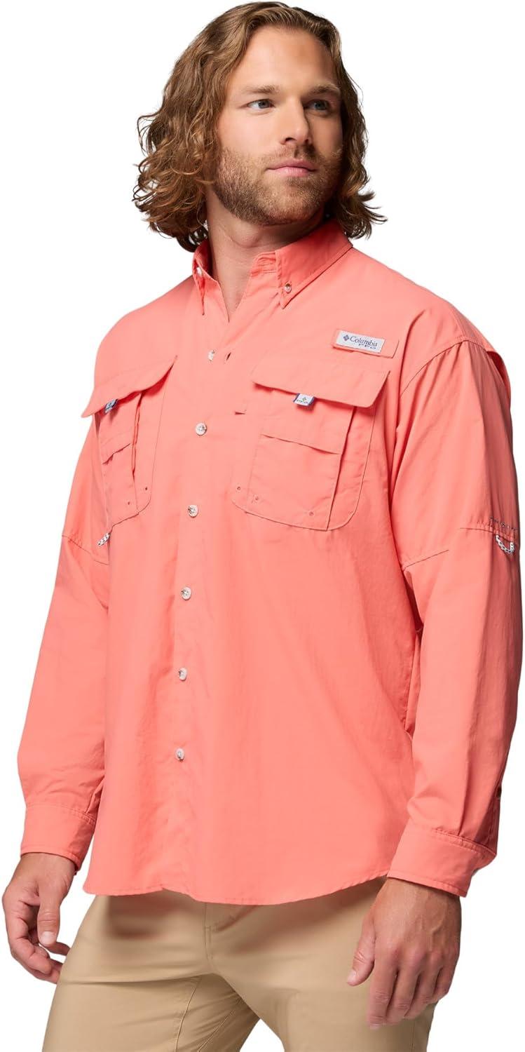 imageColumbia Mens PFG Bahama II Long Sleeve Fishing ShirtMelonade