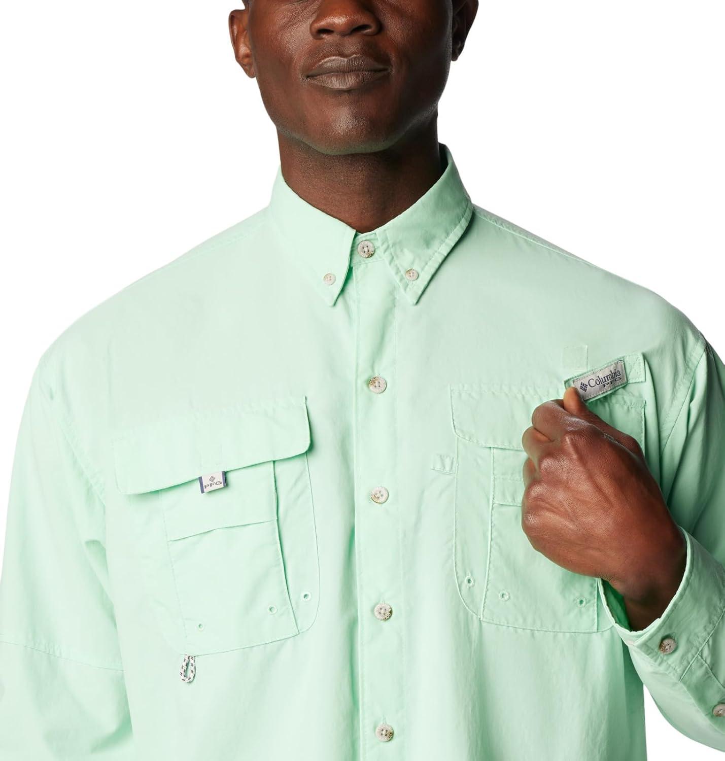 imageColumbia Mens PFG Bahama II Long Sleeve Fishing ShirtMint Cay