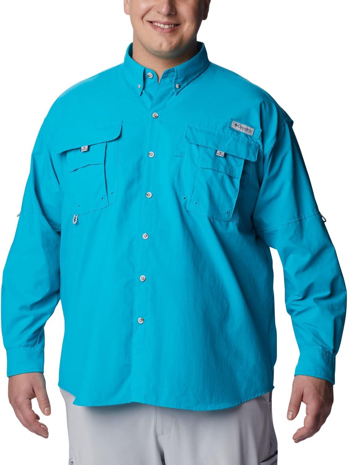 imageColumbia Mens PFG Bahama II Long Sleeve Fishing ShirtOcean Teal